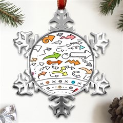 Desktop Pattern Art Graphic Design Metal Small Snowflake Ornament by Hannah976