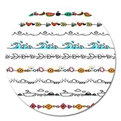 Decoration Element Style Pattern Magnet 5  (round) by Hannah976