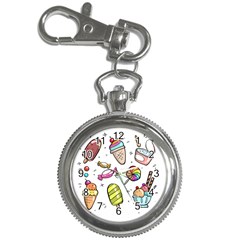 Doodle Cartoon Drawn Cone Food Key Chain Watches by Hannah976