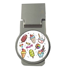 Doodle Cartoon Drawn Cone Food Money Clips (round)  by Hannah976