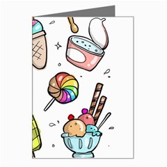 Doodle Cartoon Drawn Cone Food Greeting Card by Hannah976