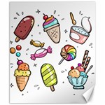 Doodle Cartoon Drawn Cone Food Canvas 8  x 10  8.15 x9.66  Canvas - 1