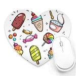 Doodle Cartoon Drawn Cone Food Heart Mousepad Front