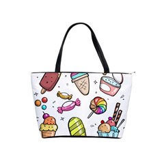 Doodle Cartoon Drawn Cone Food Classic Shoulder Handbag by Hannah976