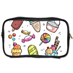 Doodle Cartoon Drawn Cone Food Toiletries Bag (one Side) by Hannah976