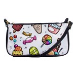 Doodle Cartoon Drawn Cone Food Shoulder Clutch Bag Front