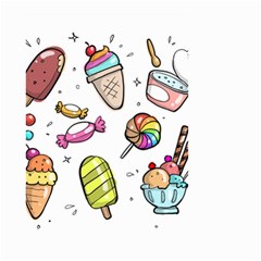 Doodle Cartoon Drawn Cone Food Small Garden Flag (two Sides) by Hannah976