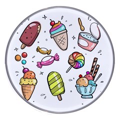 Doodle Cartoon Drawn Cone Food Wireless Fast Charger(white) by Hannah976