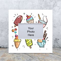 Doodle Cartoon Drawn Cone Food White Box Photo Frame 4  X 6  by Hannah976