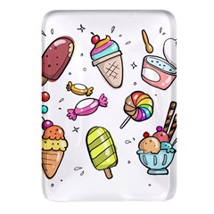 Doodle Cartoon Drawn Cone Food Rectangular Glass Fridge Magnet (4 Pack) by Hannah976