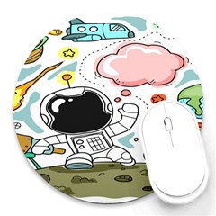 Sketch Cute Child Funny Round Mousepad by Hannah976