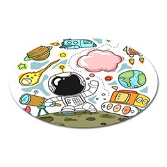 Sketch Cute Child Funny Oval Magnet by Hannah976