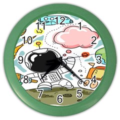 Sketch Cute Child Funny Color Wall Clock by Hannah976