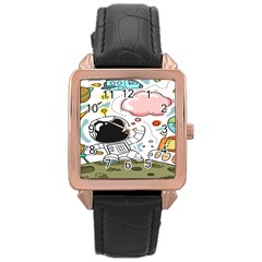 Sketch Cute Child Funny Rose Gold Leather Watch  by Hannah976