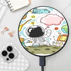 Sketch Cute Child Funny Wireless Fast Charger(black) by Hannah976