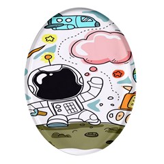 Sketch Cute Child Funny Oval Glass Fridge Magnet (4 Pack) by Hannah976