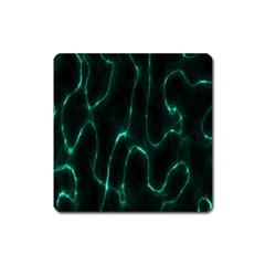 Green Pattern Background Abstract Square Magnet by Hannah976