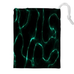 Green Pattern Background Abstract Drawstring Pouch (4xl) by Hannah976