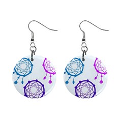 Dreamcatcher Dream Catcher Pattern Mini Button Earrings by Hannah976