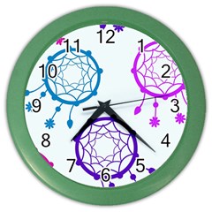 Dreamcatcher Dream Catcher Pattern Color Wall Clock by Hannah976