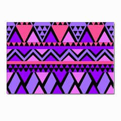 Seamless Purple Pink Pattern Postcards 5  X 7  (pkg Of 10) by Hannah976