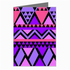 Seamless Purple Pink Pattern Greeting Card by Hannah976