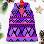 Seamless Purple Pink Pattern Bell Ornament (Two Sides) Front