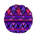 Seamless Purple Pink Pattern Standard 15  Premium Flano Round Cushions Front