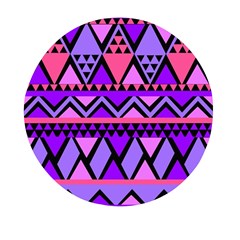 Seamless Purple Pink Pattern Mini Round Pill Box by Hannah976