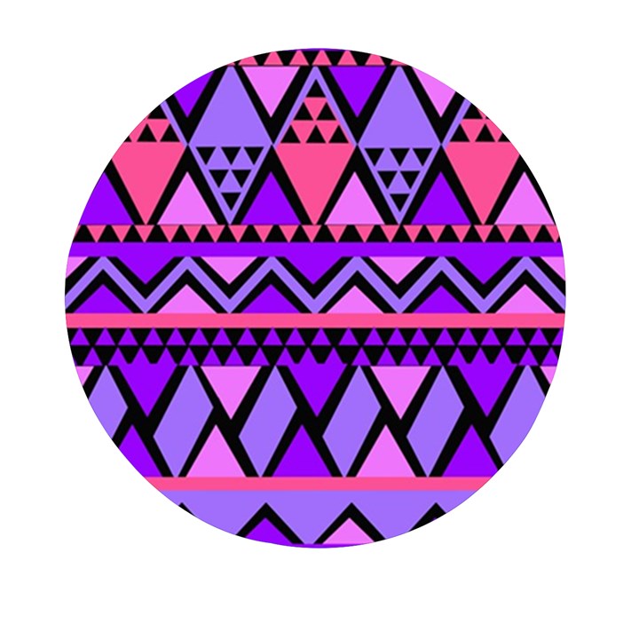 Seamless Purple Pink Pattern Mini Round Pill Box