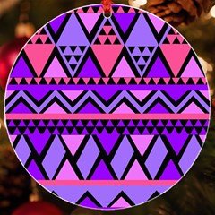 Seamless Purple Pink Pattern Uv Print Acrylic Ornament Round by Hannah976