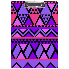 Seamless Purple Pink Pattern A4 Acrylic Clipboard by Hannah976