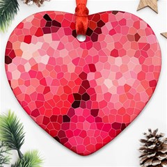 Mosaic Structure Pattern Background Ornament (heart) by Hannah976