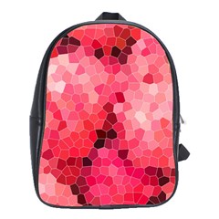 Mosaic Structure Pattern Background School Bag (large) by Hannah976