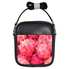 Mosaic Structure Pattern Background Girls Sling Bag by Hannah976