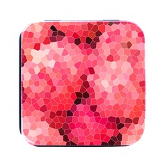 Mosaic Structure Pattern Background Square Metal Box (black) by Hannah976