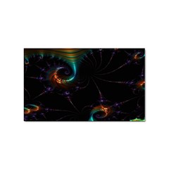 Fractal Transfer Metallic Black Sticker Rectangular (100 Pack) by Hannah976