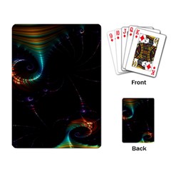 Fractal Transfer Metallic Black Playing Cards Single Design (rectangle) by Hannah976