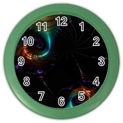 Fractal Transfer Metallic Black Color Wall Clock by Hannah976