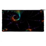 Fractal Transfer Metallic Black Pencil Case Back