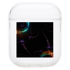 Fractal Transfer Metallic Black Soft Tpu Airpods 1/2 Case by Hannah976