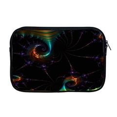 Fractal Transfer Metallic Black Apple Macbook Pro 17  Zipper Case by Hannah976