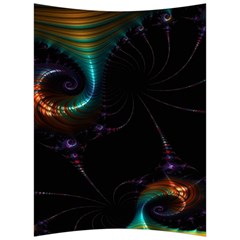 Fractal Transfer Metallic Black Back Support Cushion by Hannah976