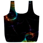 Fractal Transfer Metallic Black Full Print Recycle Bag (XXL) Back