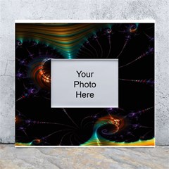 Fractal Transfer Metallic Black White Wall Photo Frame 5  X 7  by Hannah976