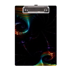 Fractal Transfer Metallic Black A5 Acrylic Clipboard by Hannah976