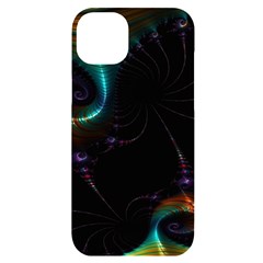 Fractal Transfer Metallic Black Iphone 14 Plus Black Uv Print Case by Hannah976