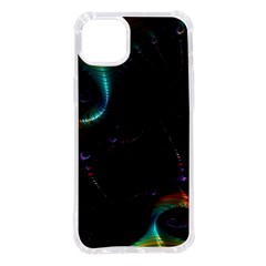 Fractal Transfer Metallic Black Iphone 14 Plus Tpu Uv Print Case by Hannah976