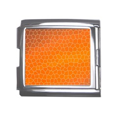 Orange Mosaic Structure Background Mega Link Italian Charm (18mm) by Hannah976