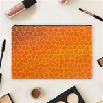 Orange Mosaic Structure Background Cosmetic Bag (Large) Front